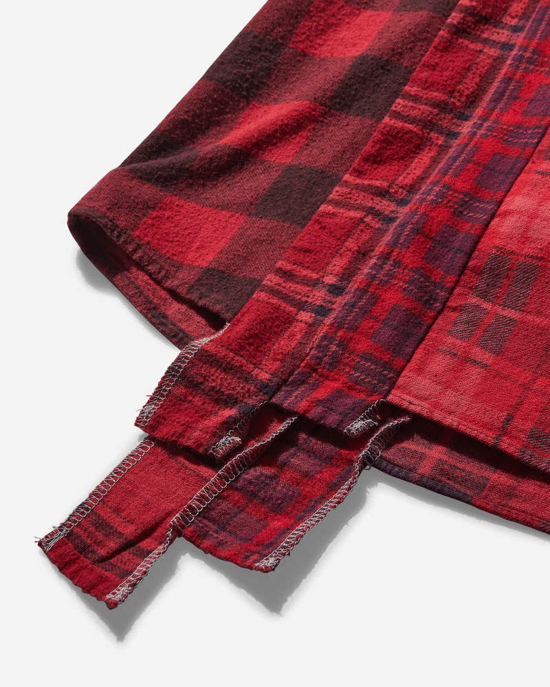7 Cuts Flannel Shirt Over Dye Red 3