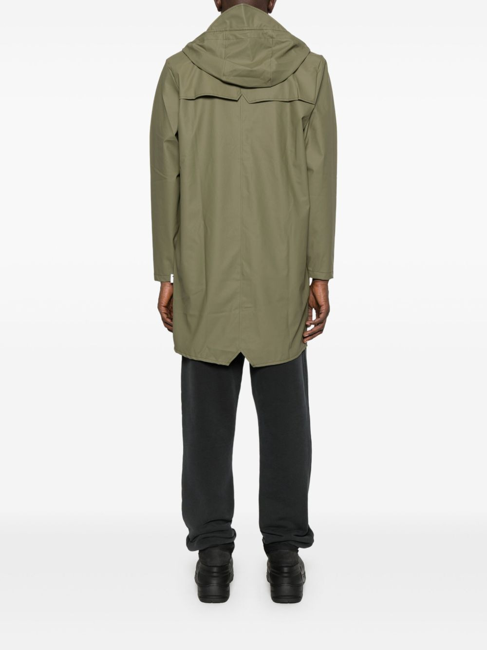 hooded buttoned coat - 4