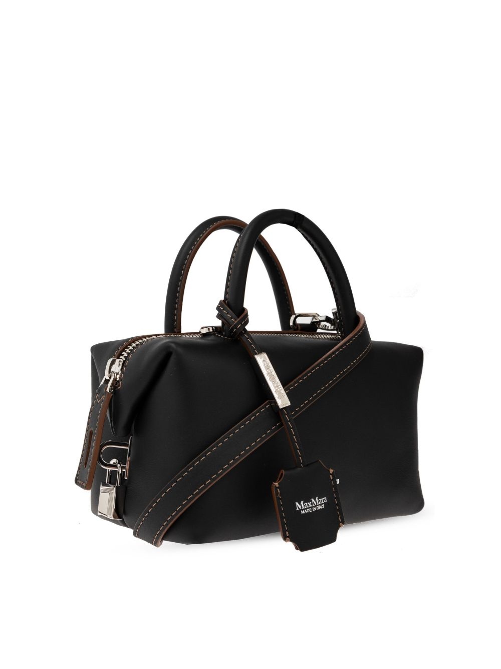 logo-print leather tote bag - 4