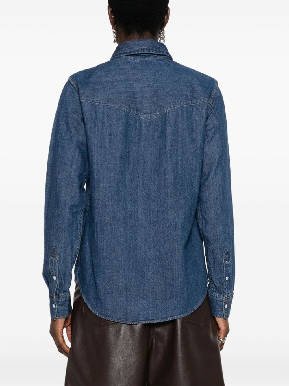 long-sleeve denim shirt - 4