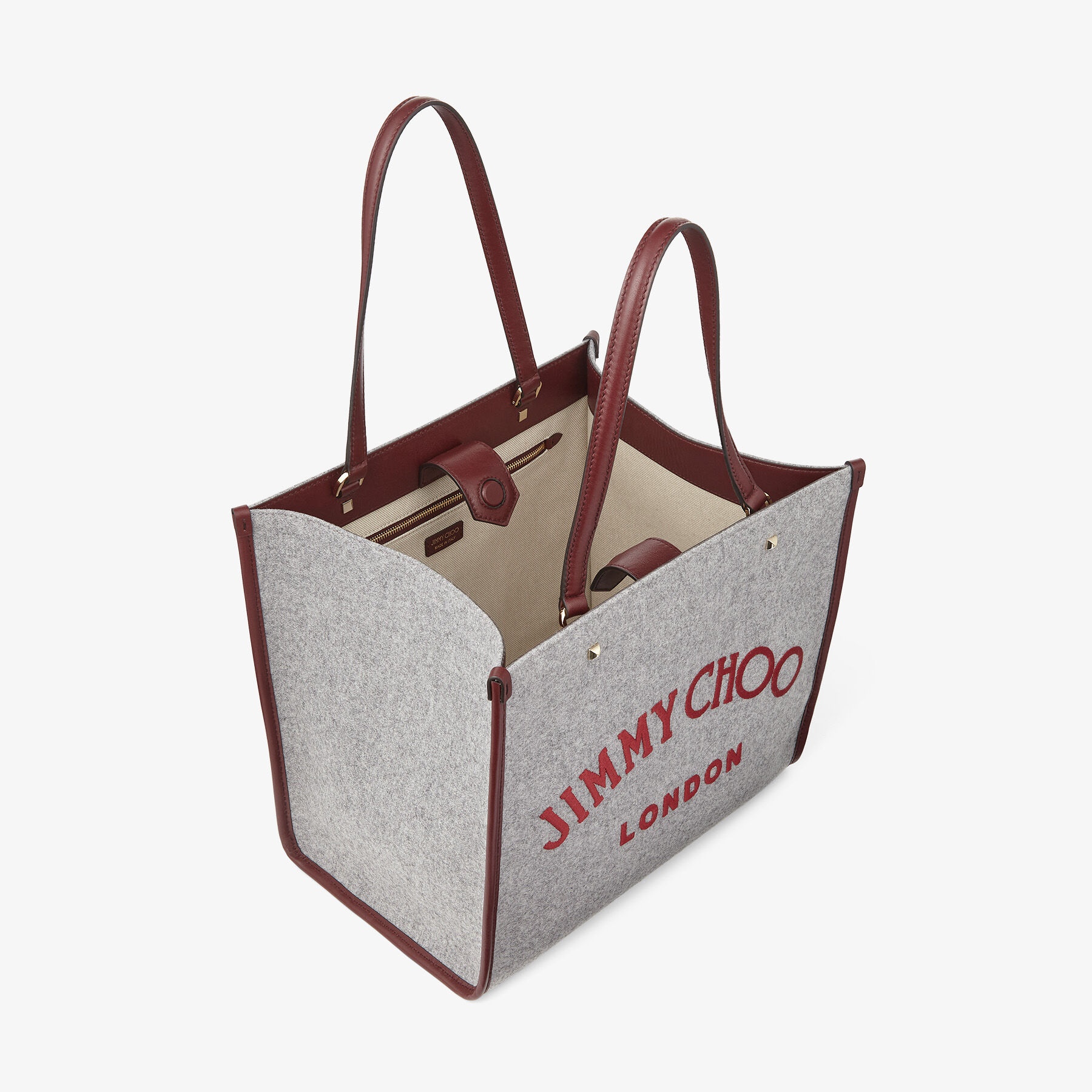 Varenne Tote Bag
Felt Jimmy Choo London Embroidery Logo Tote Bag - 3