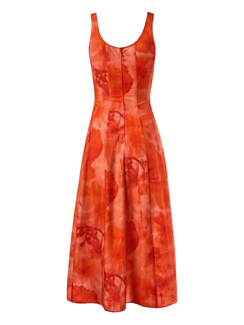 darted-seams print midi dress 3