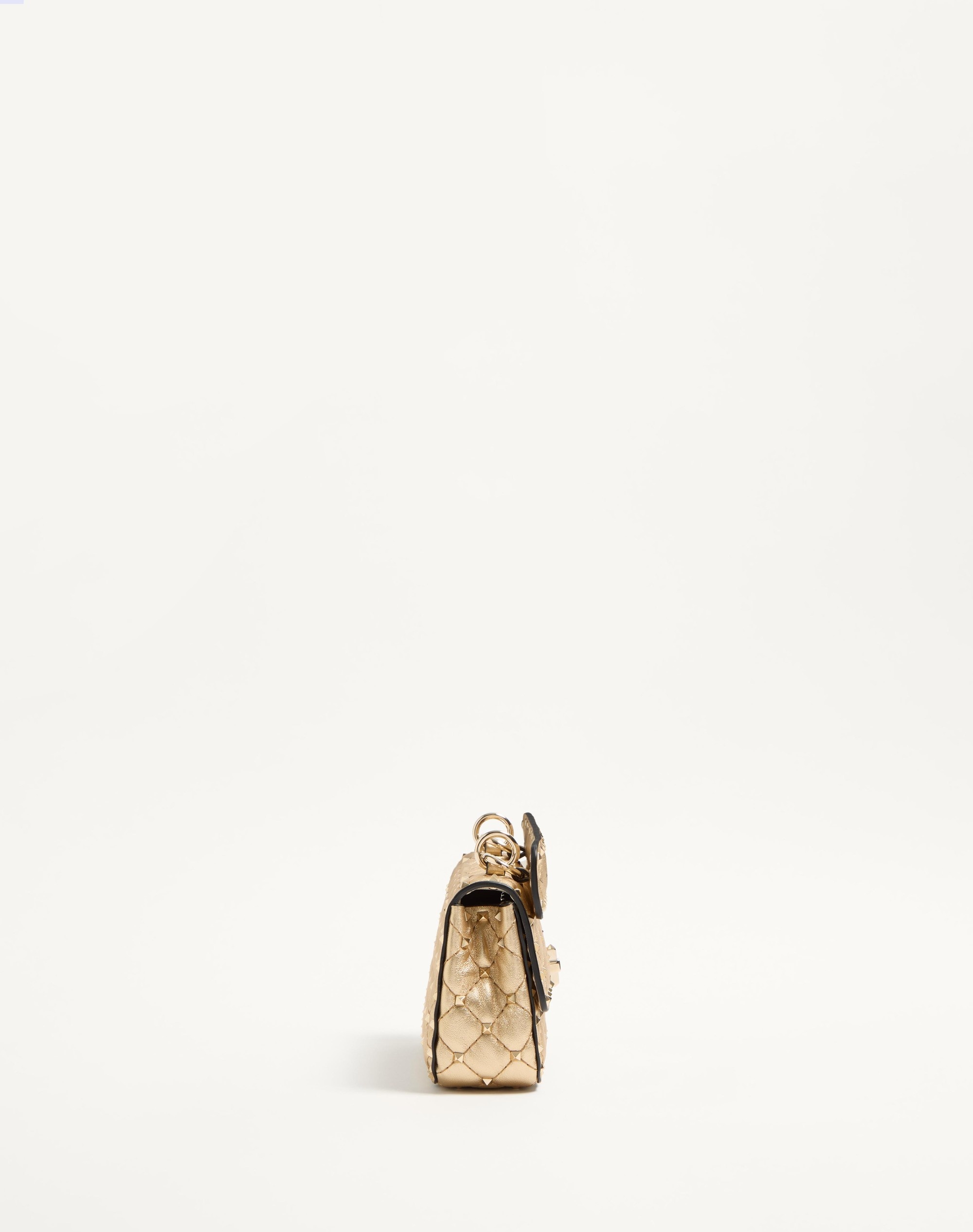 VALENTINO GARAVANI ROCKSTUD SPIKE SMALL LAMINATED NAPPA BAG - 4