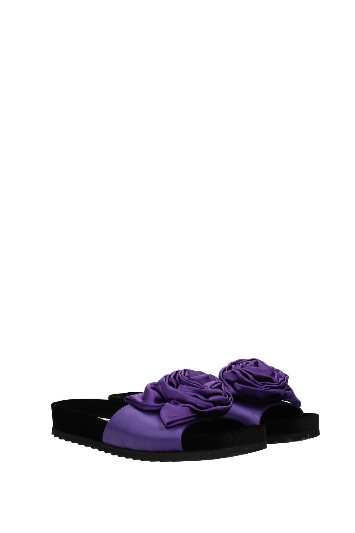 Slippers and clogs Satin Violet - 2