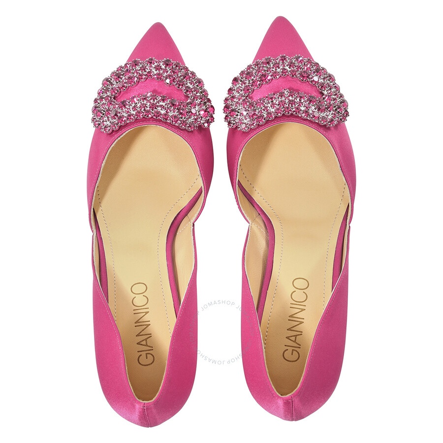 Giannico - Giannico Ladies Deep Rose Daphne 60 Satin Heels - 3