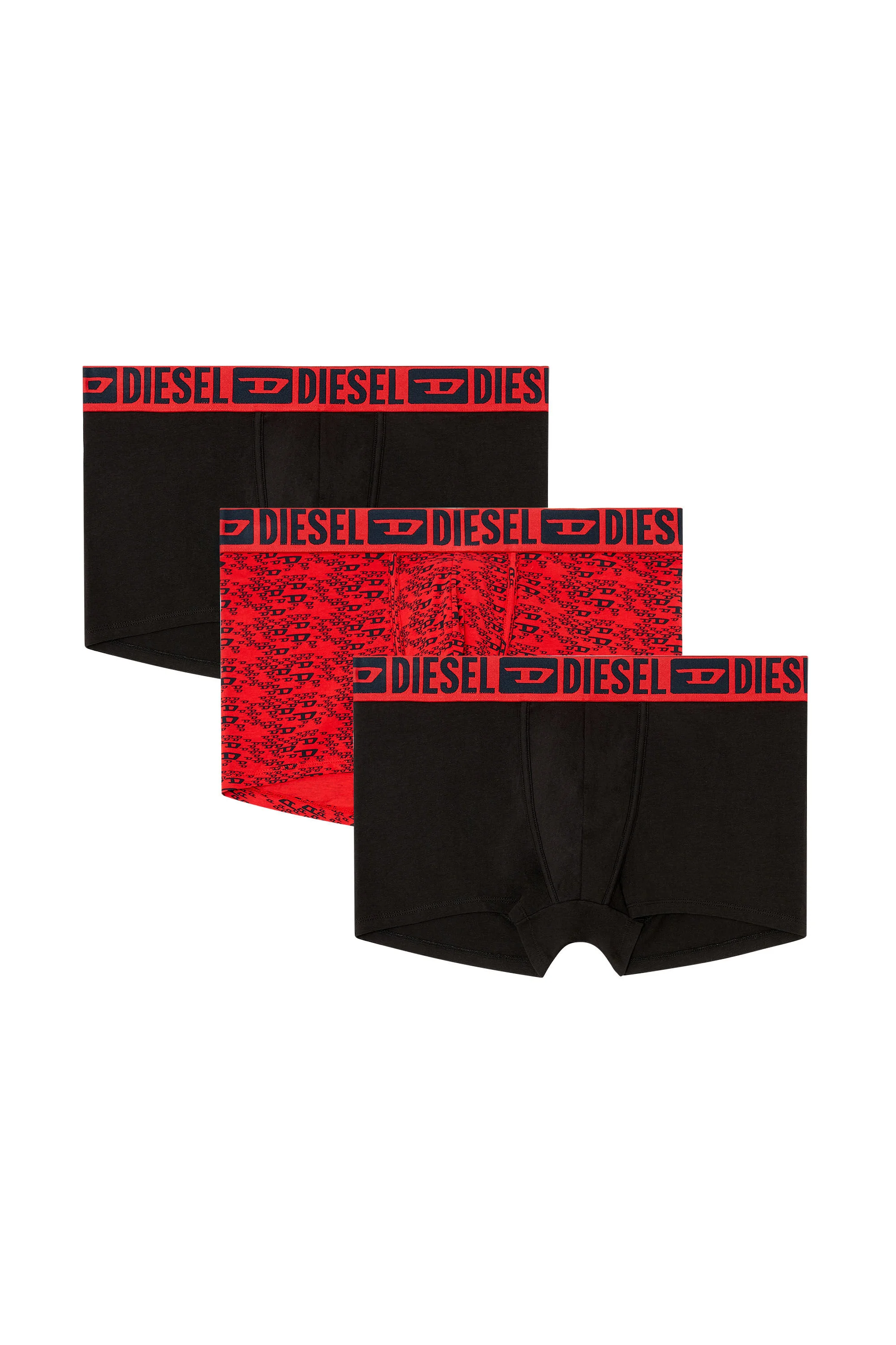 SET OF THREE STRETCH COTTON TRUNKS WITH ALL-OVER PRINT - 1