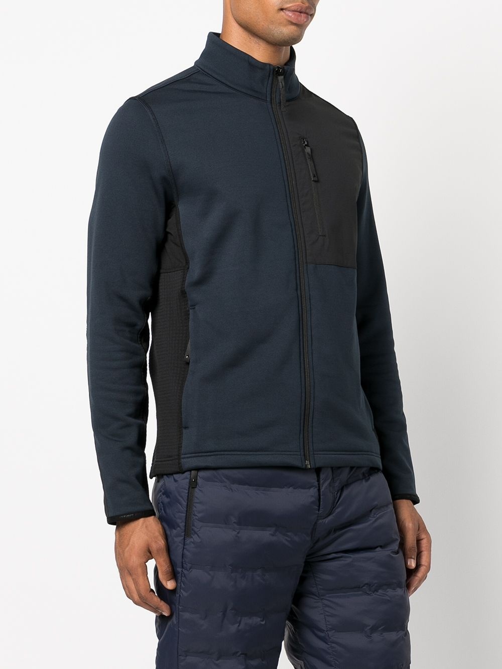 panelled fleece jacket - 3