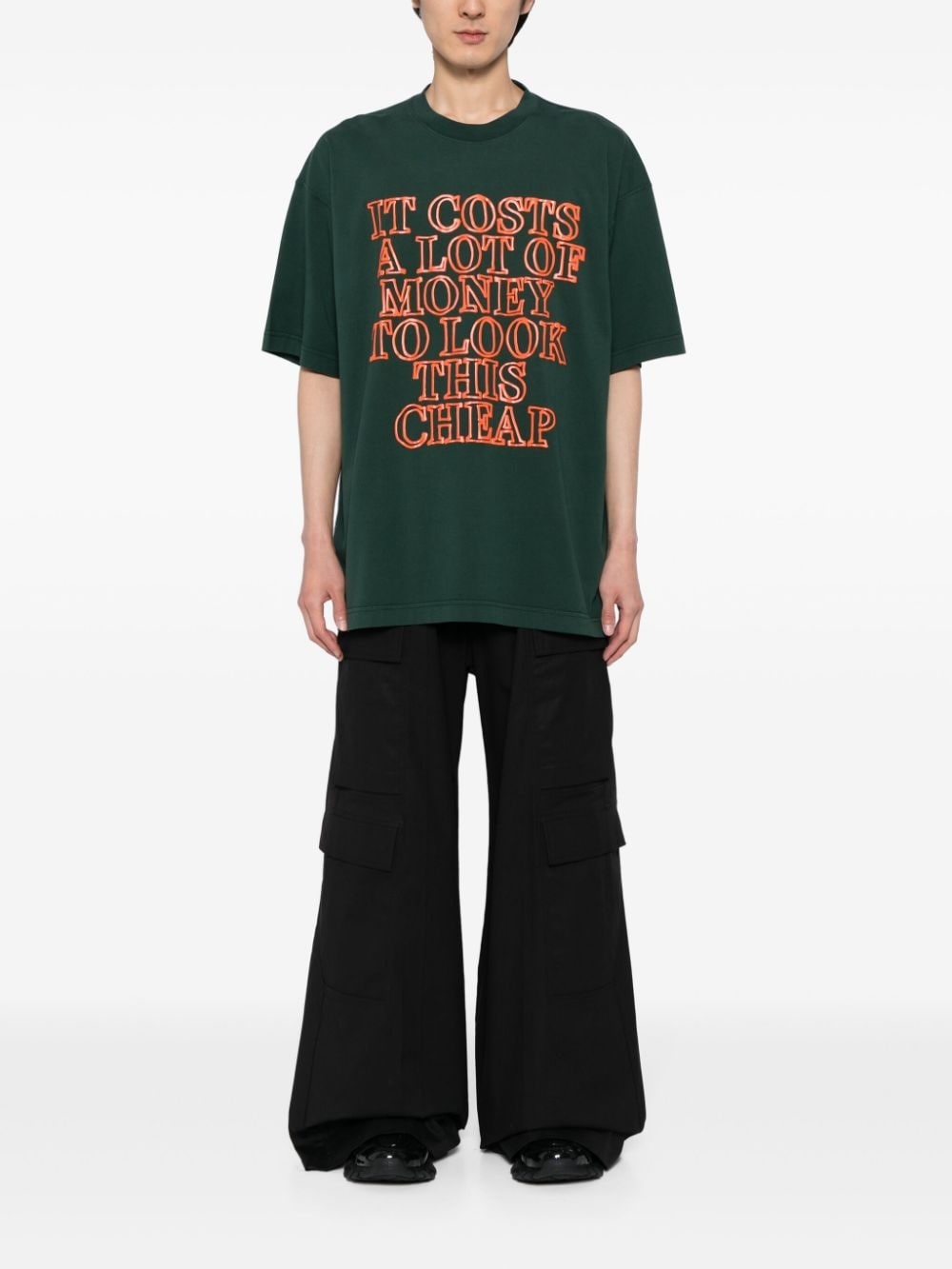 slogan-print cotton T-shirt - 2
