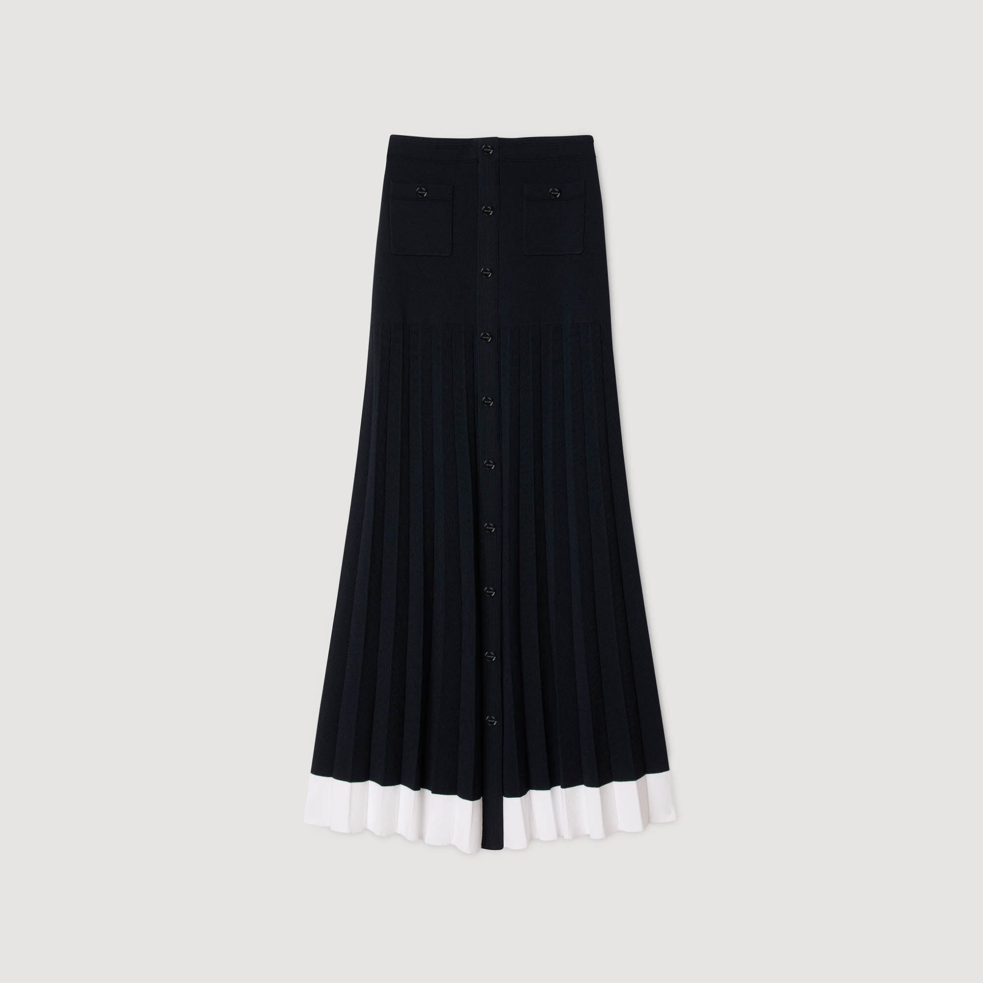 MAXI TWO-TONE KNIT SKIRT - 6