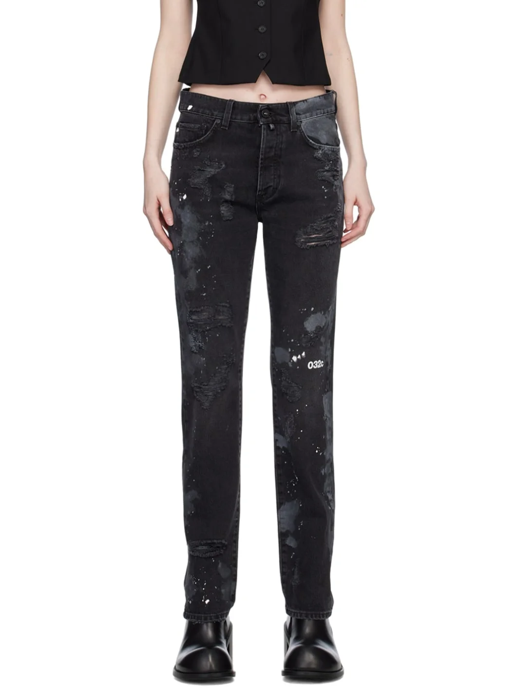 Black Double Shift Jeans - 1