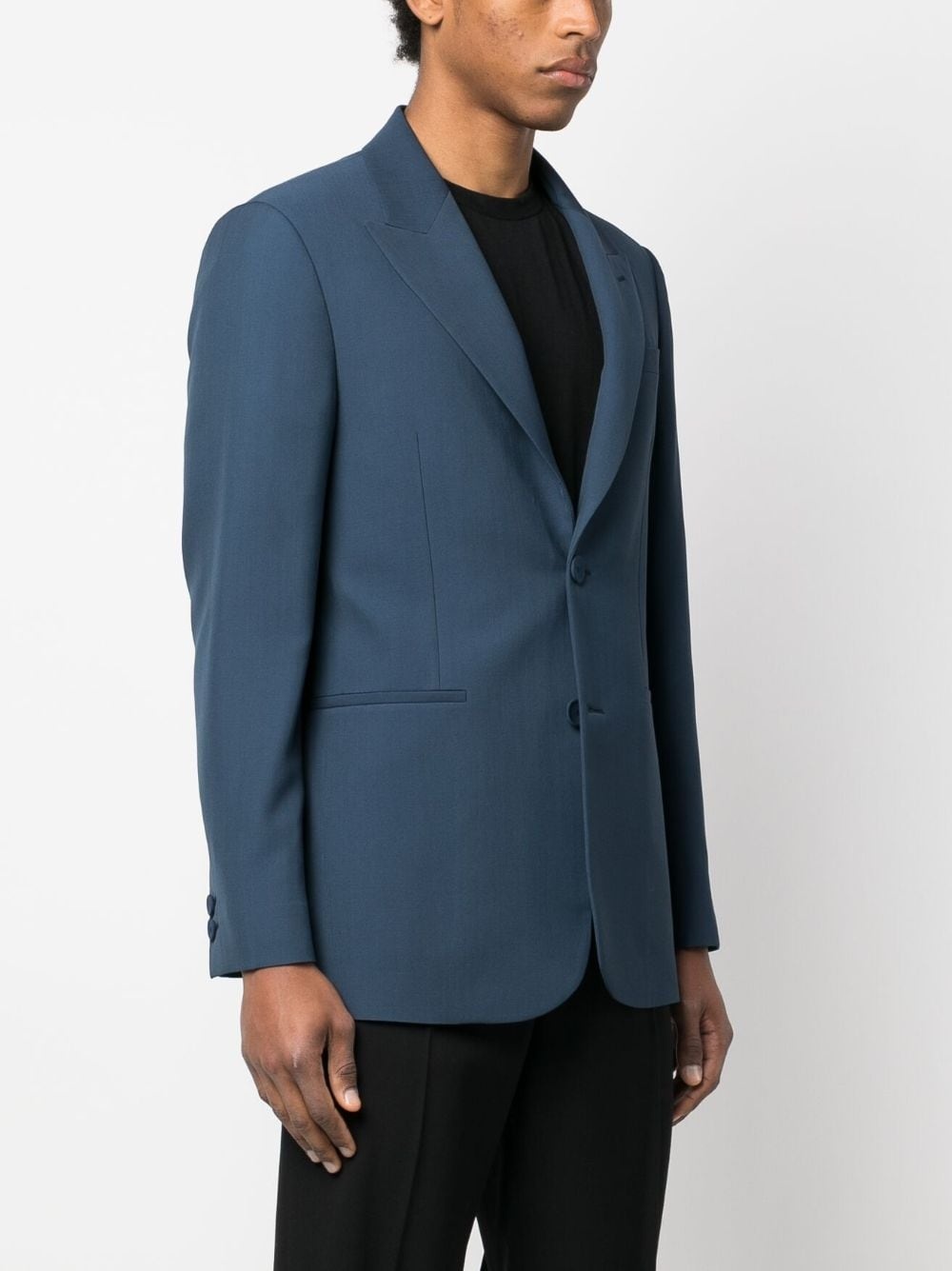 peak-lapels single-breasted blazer - 3