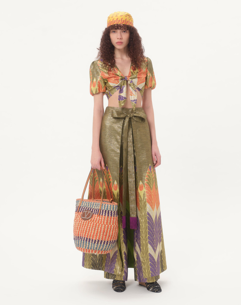 Valentino LUREX TOP WITH VOYAGE IMAGINAIRE PRINT outlook