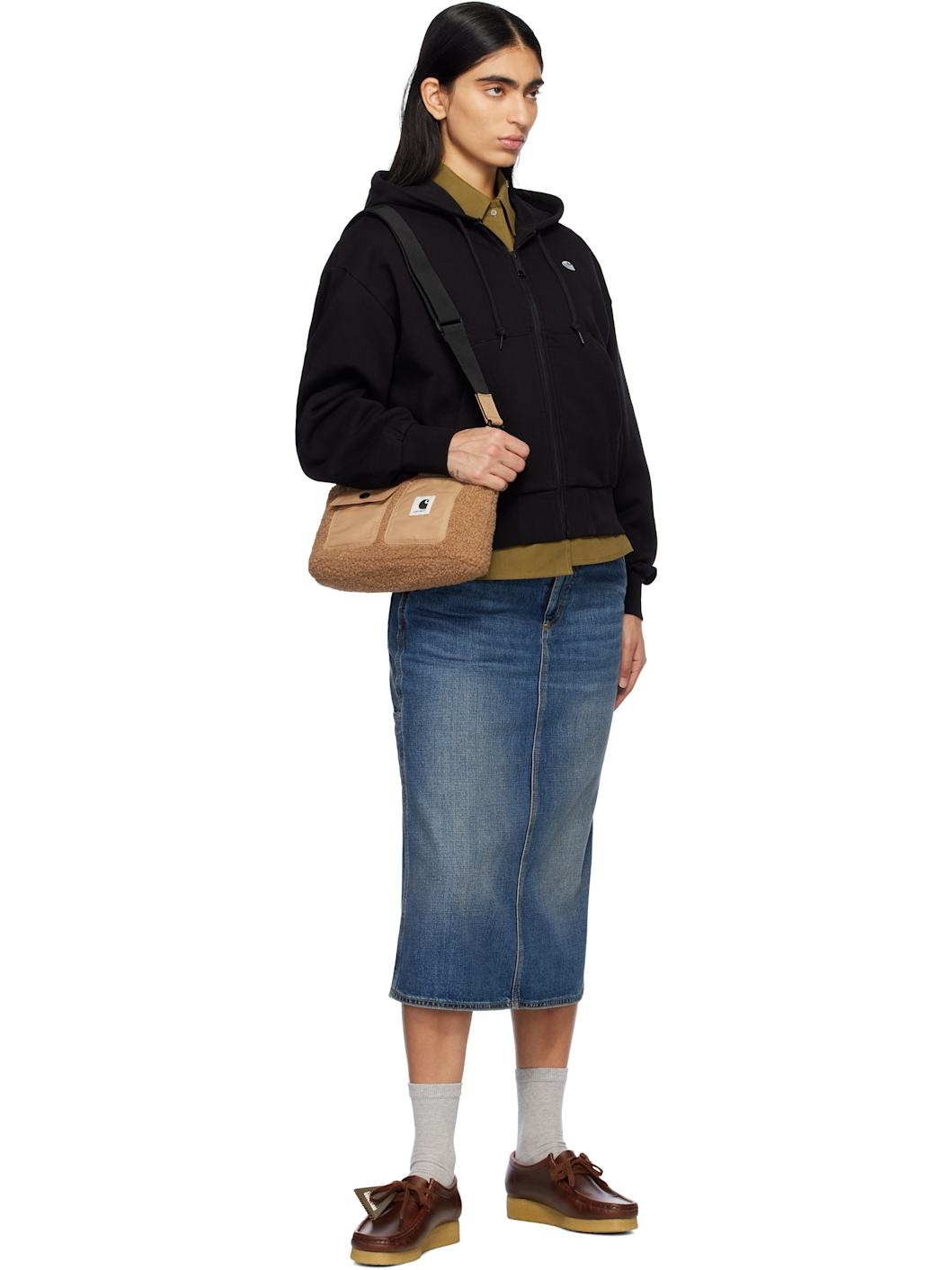 Blue Single Knee Midi Skirt - 4