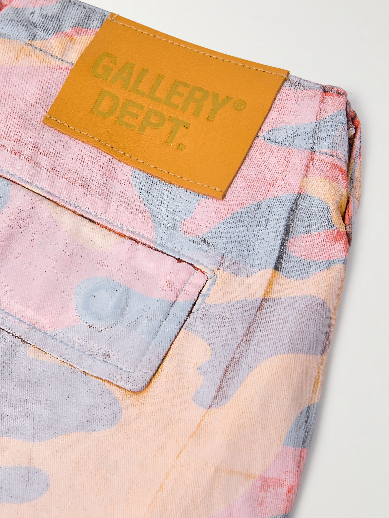 Straight-Leg Camouflage-Print Cotton-Twill Cargo Shorts Pink - 5