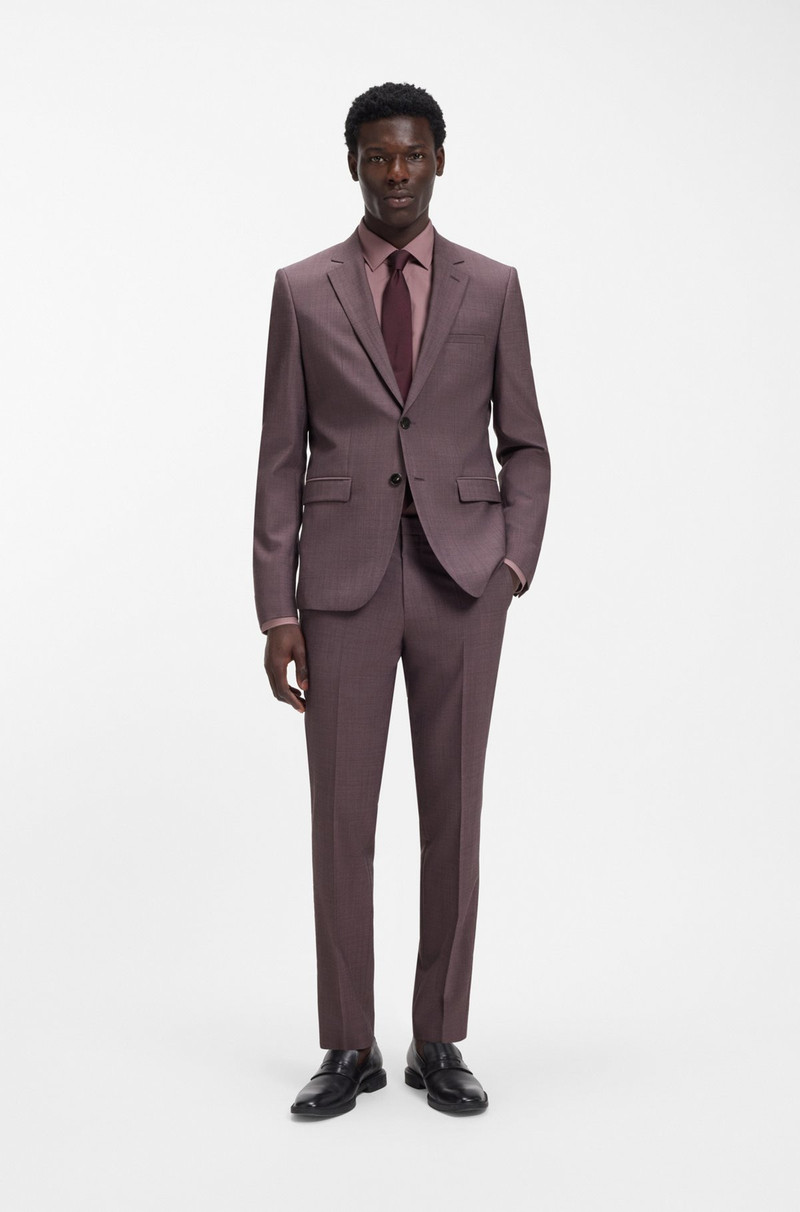 TWO-PIECE EXTRA-SLIM-FIT SUIT IN WOOL-BLEND POPLIN 1