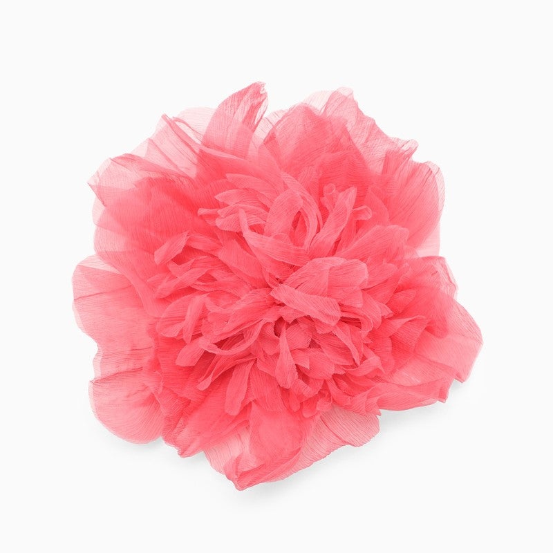 Max Mara Peony-Coloured Flower Brooch In Silk Women - 1