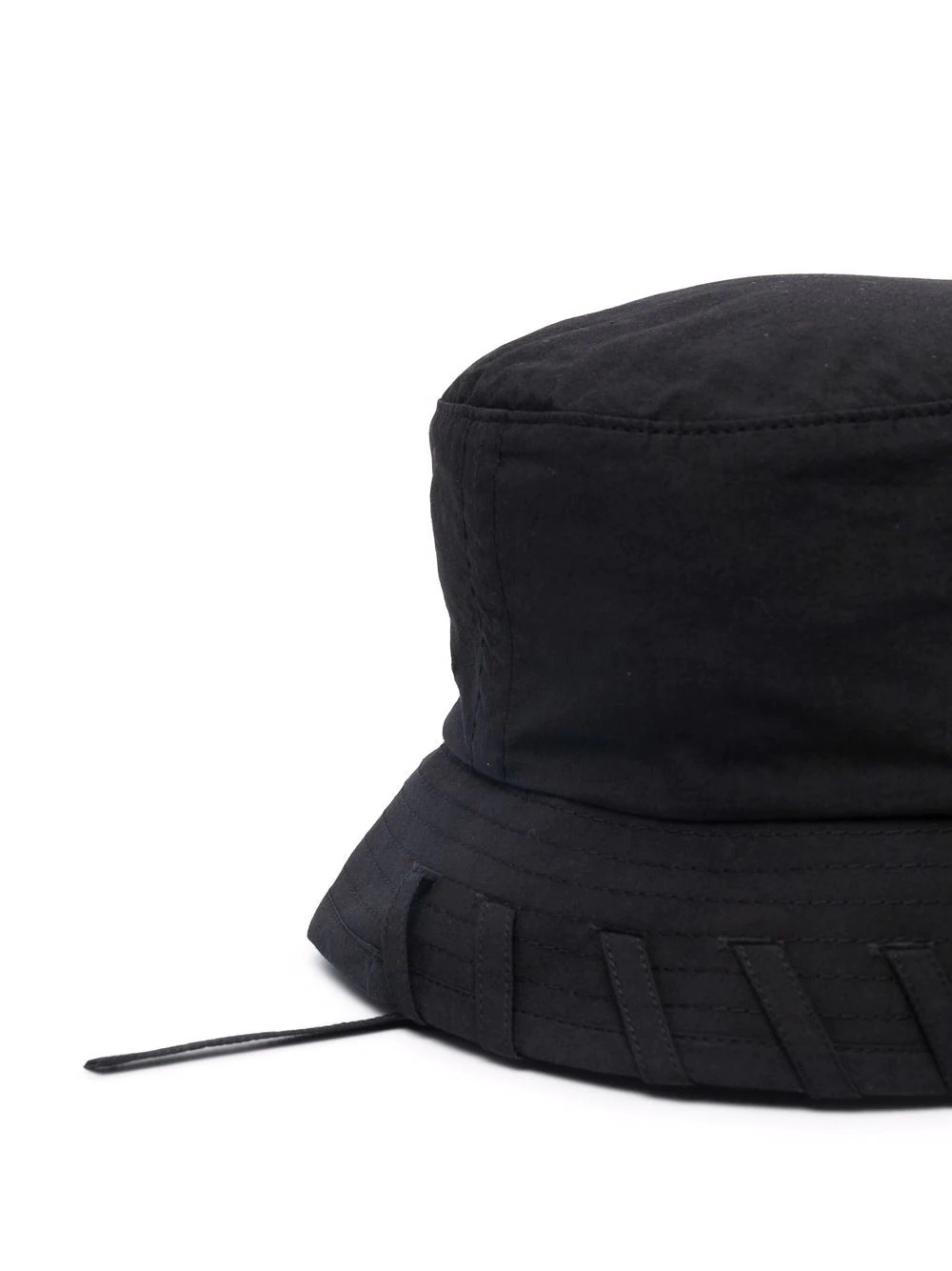 Lace-Up Cotton-Shell Bucket Hat - 3