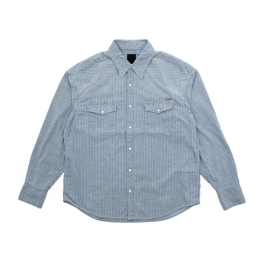 SS LUMBER SHIRT L/S CHAMBRAY INDIGO STRIPE - 1