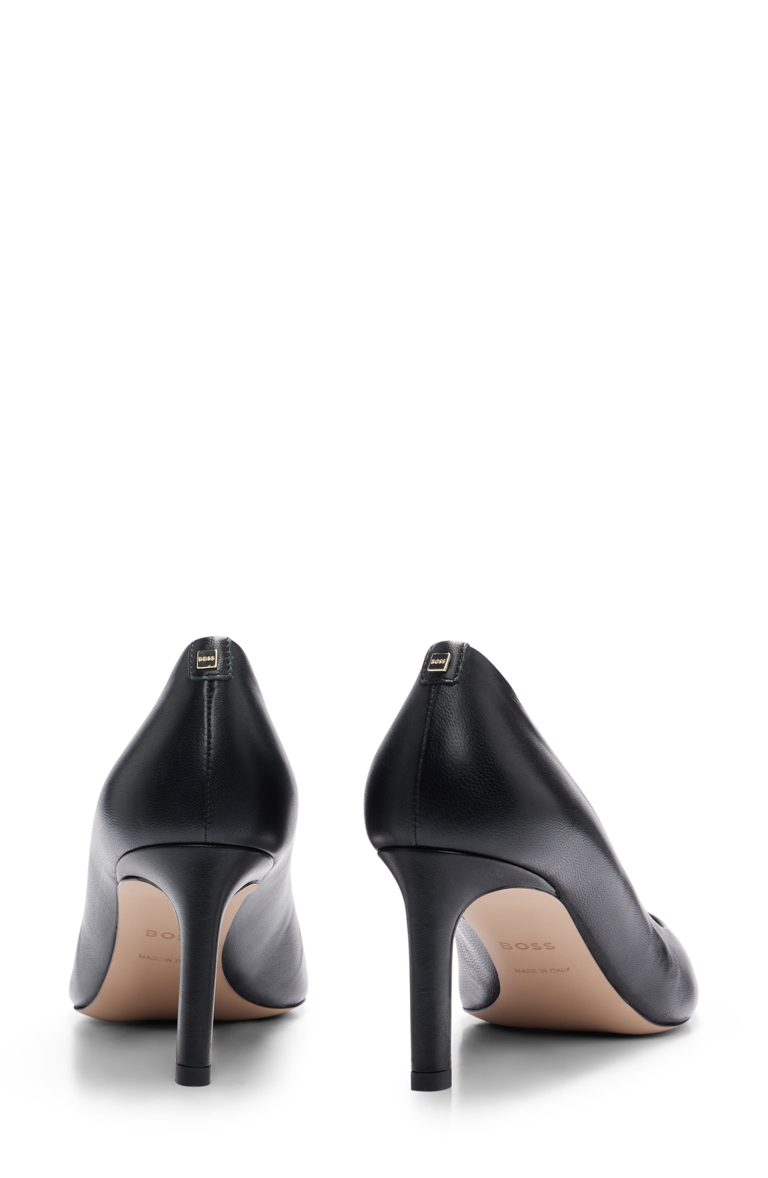BOSS Janet Pointed Toe Pump in Black Leather at Nordstrom - 2