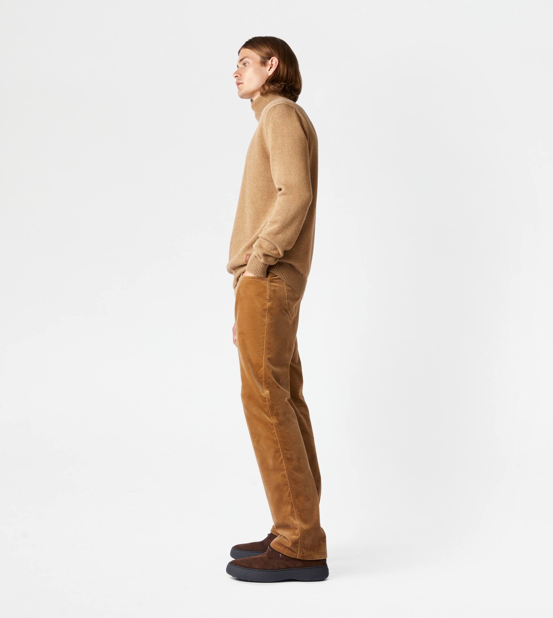 TOD'S CASHMERE BLEND TURTLENECK - BEIGE - 4