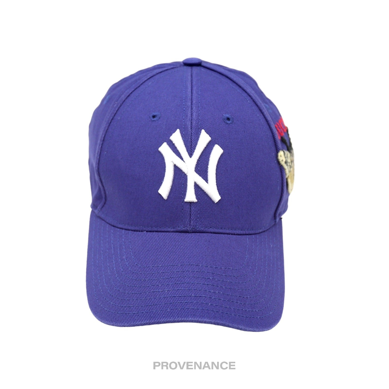 Gucci x NY Yankees Embroidered Hat Cap - Blue with Moth - 2