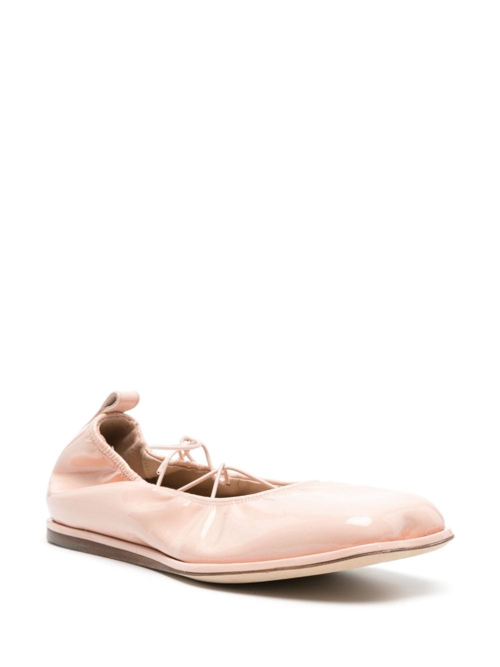 heart-toe patent leather ballerina shoes - 2