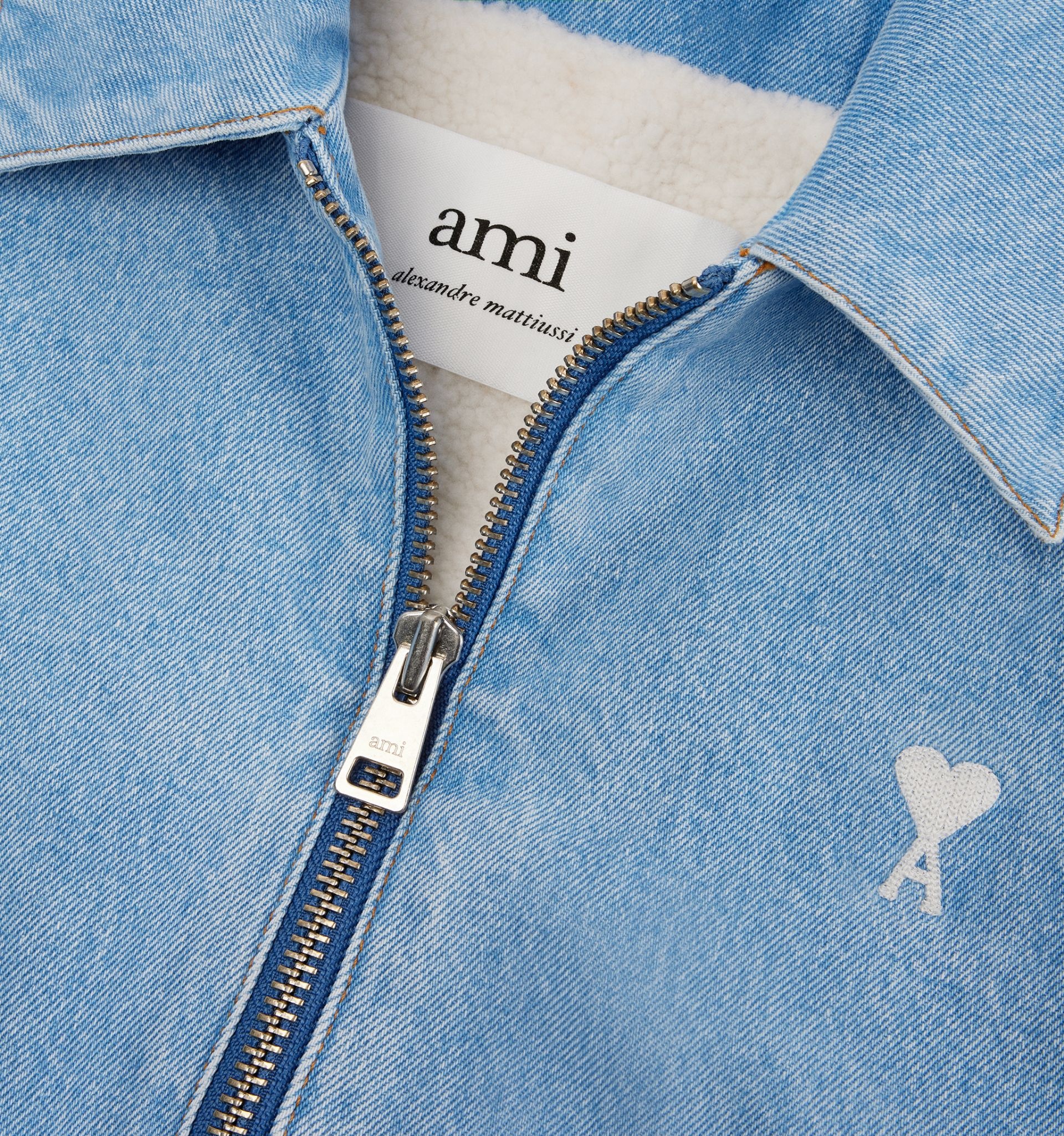 Ami de Cœur Zipped Denim Jacket - 4