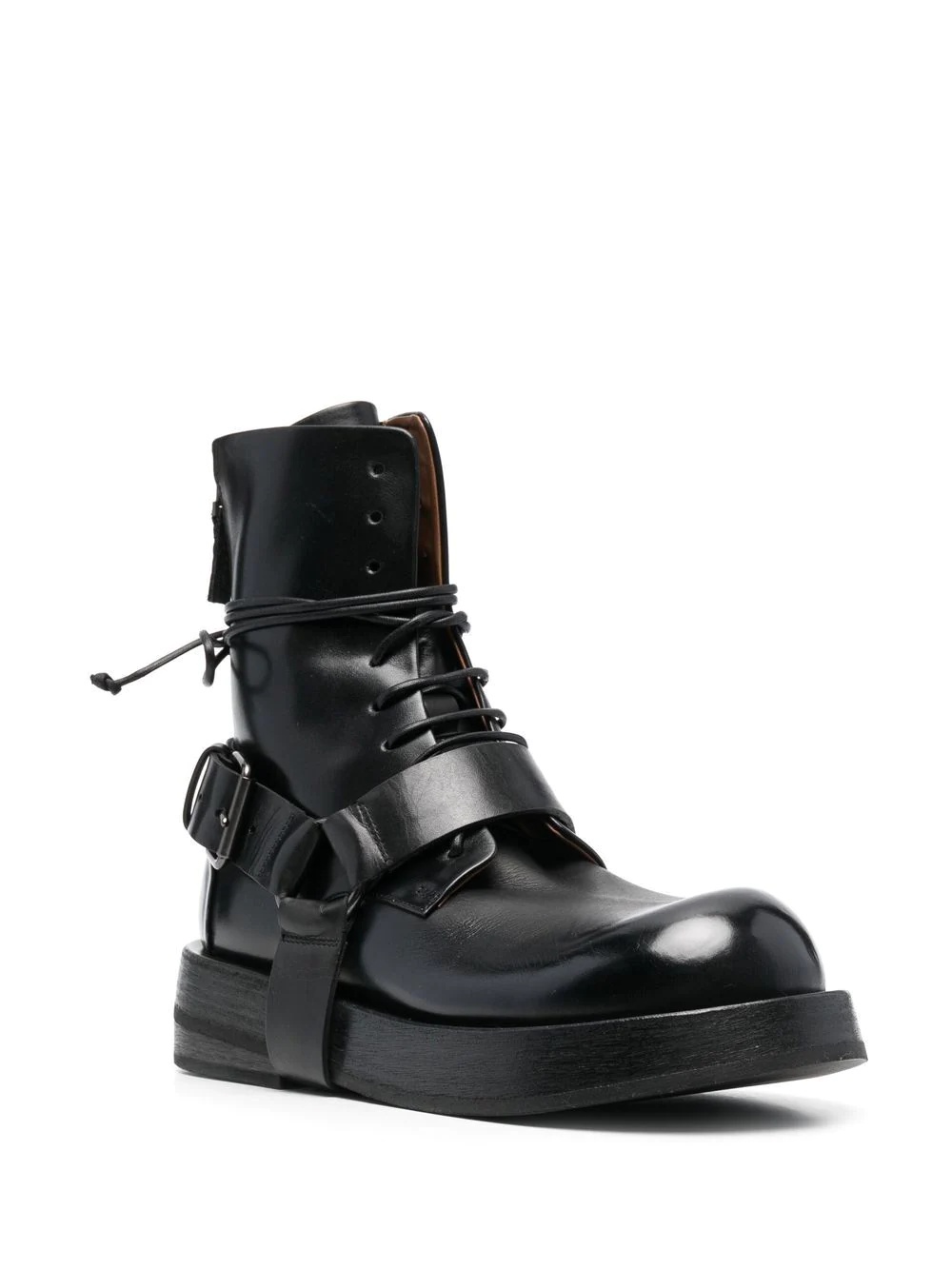 harness-style ankle leather boots - 2