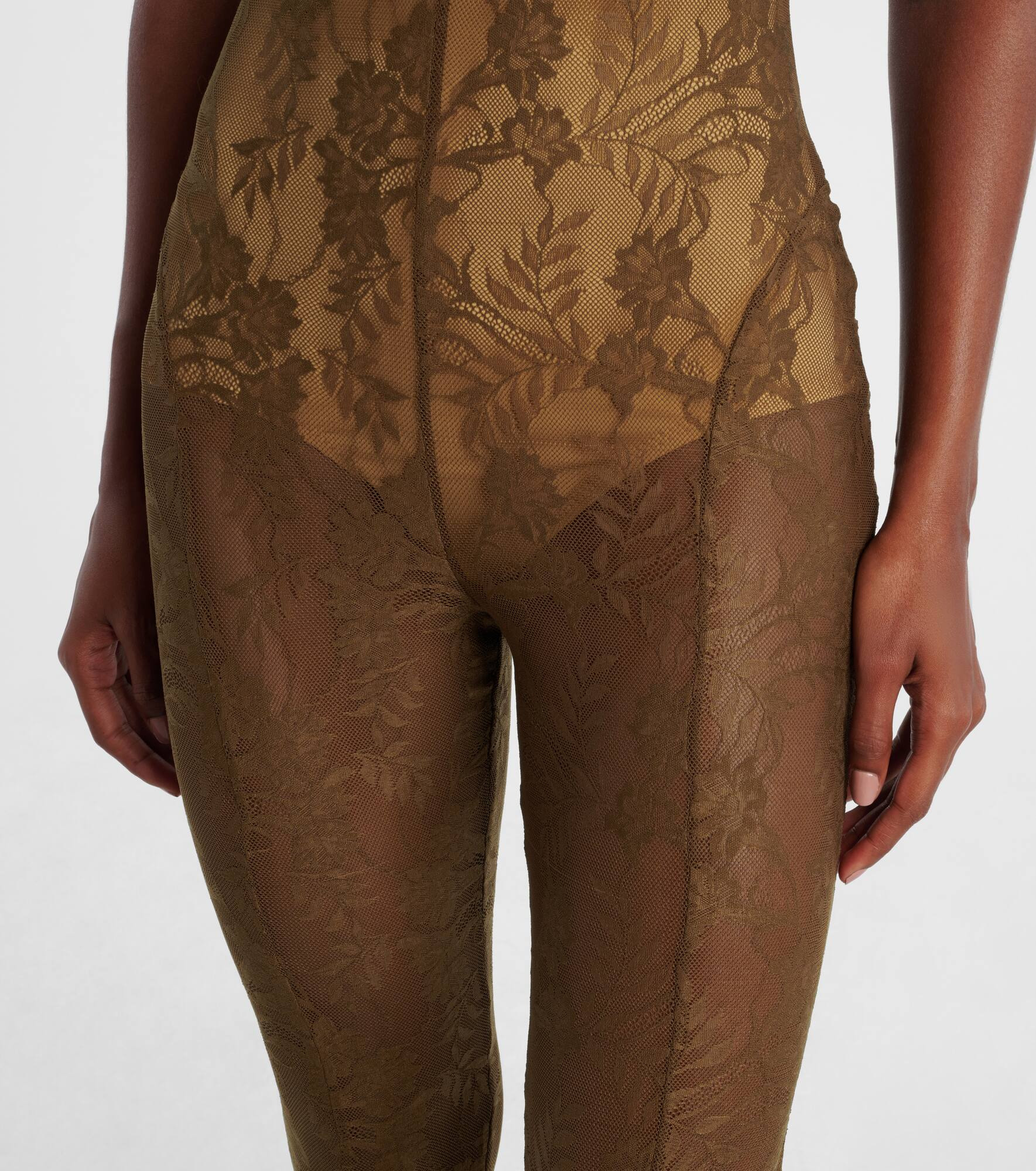 Floral lace jumpsuit - 5