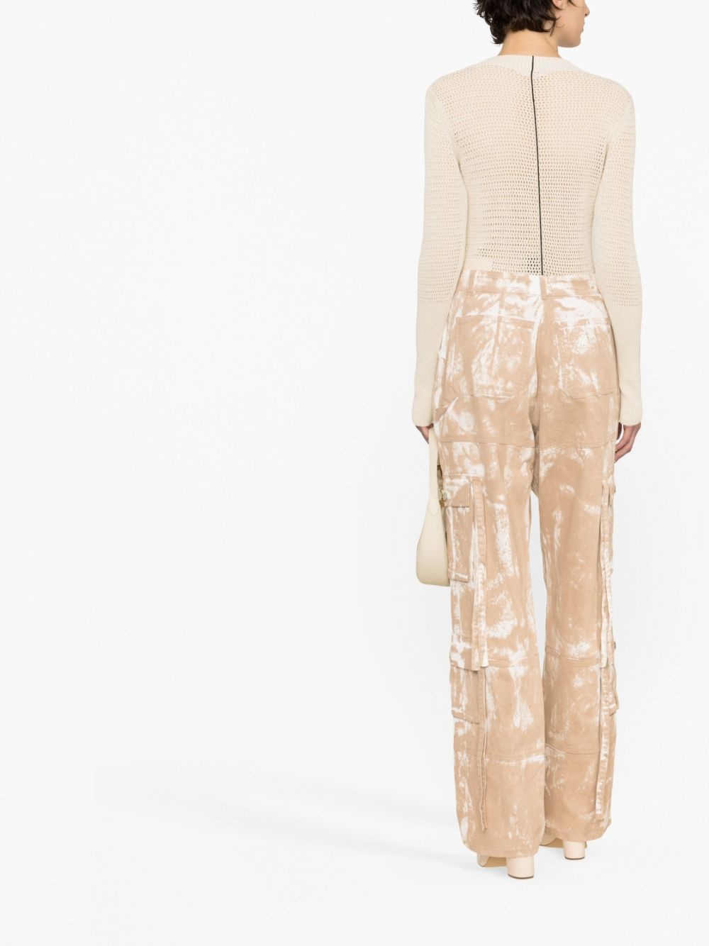 faded-print cargo trousers - 4