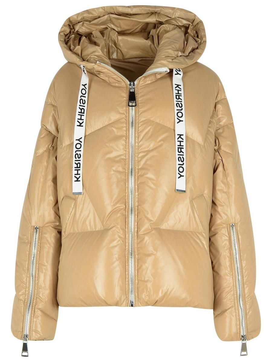 Khrisjoy 'Shiny' Beige Polyamide Down Jacket - 1