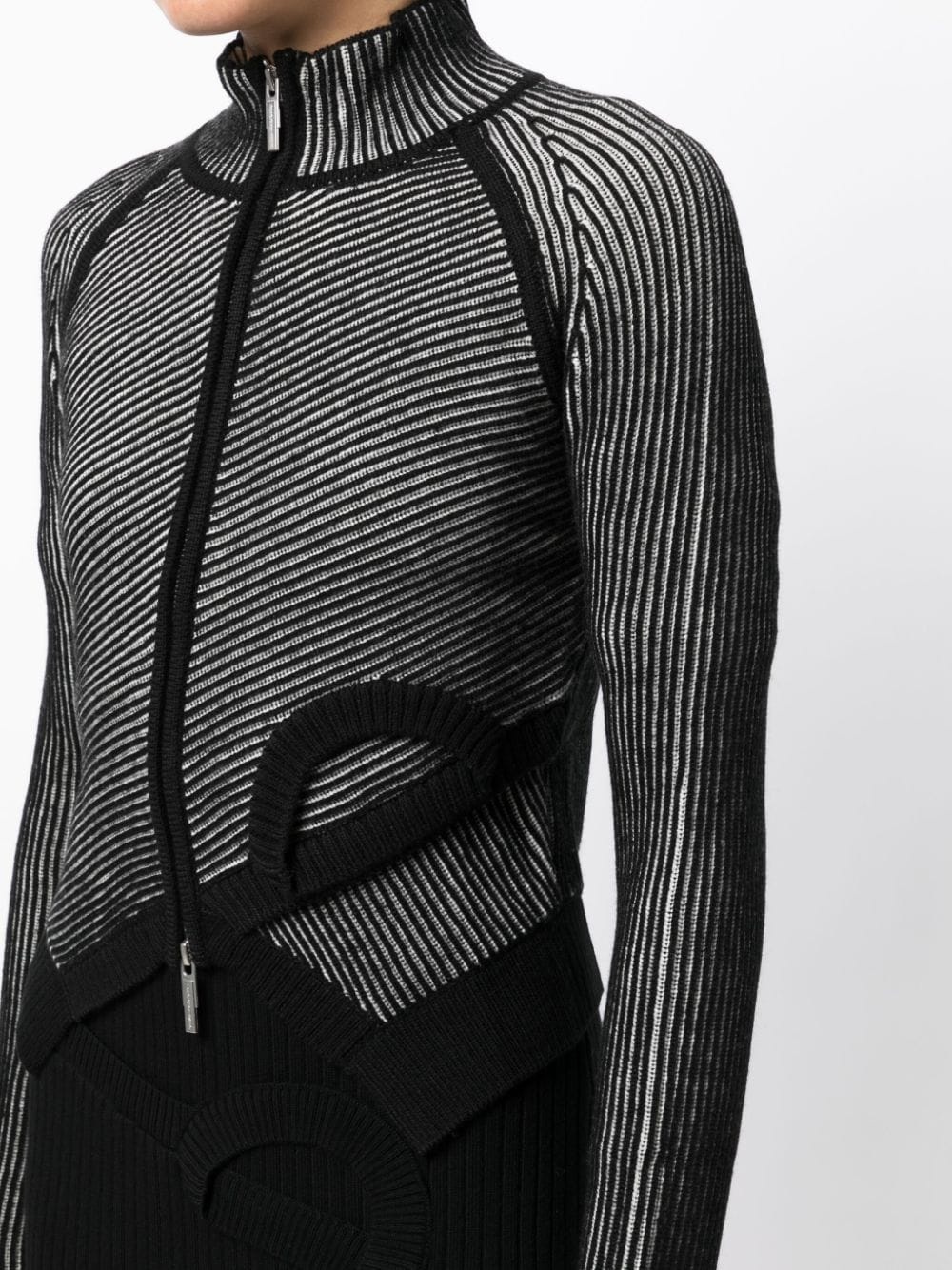 zip-up two-tone bomber jacket - 5