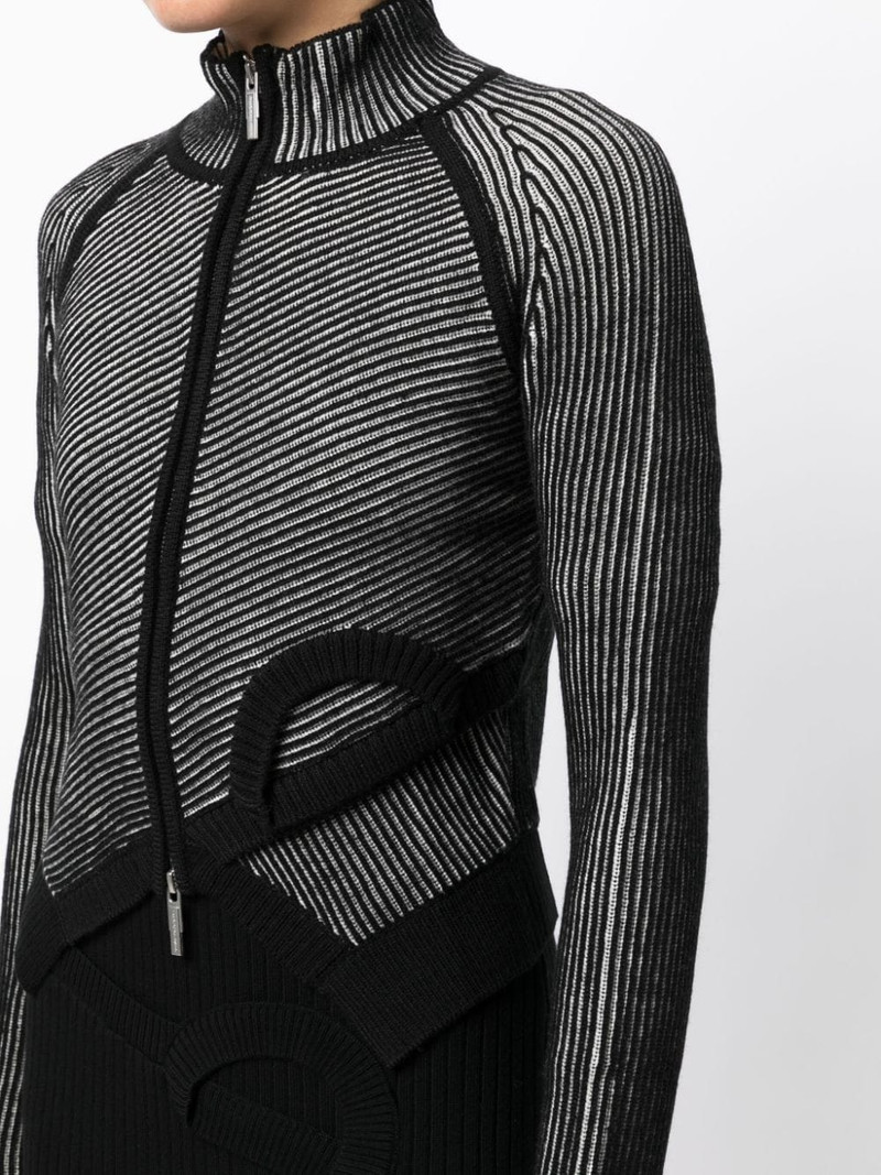 zip-up two-tone bomber jacket 5