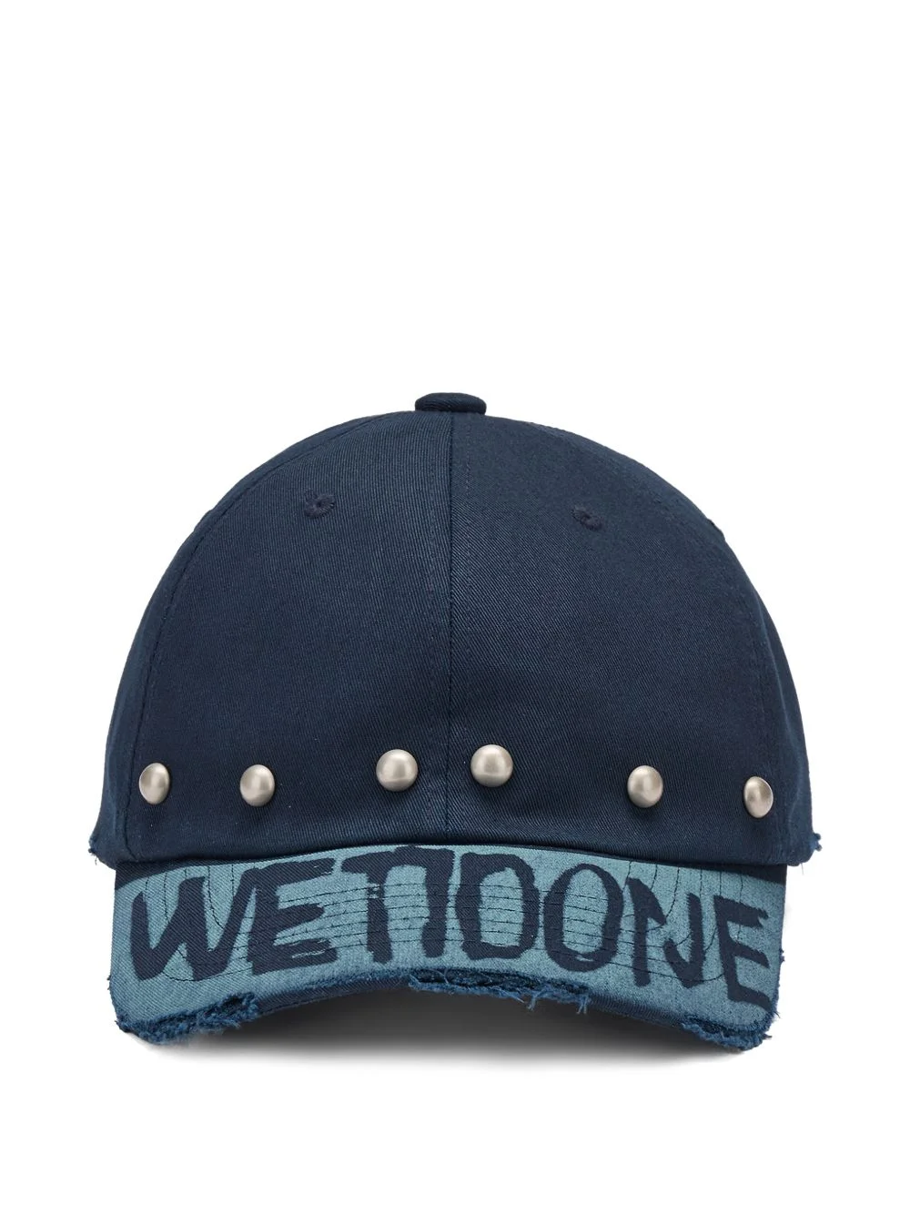studded distressed baseball cap - 1