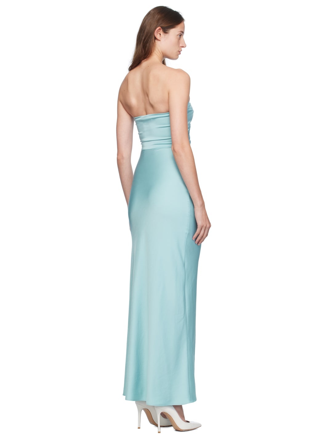 Blue Emilia Strapless Maxi Dress - 3
