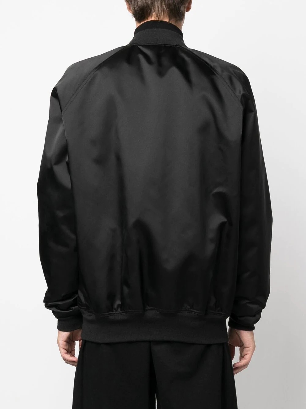 long-sleeve satin bomber jacket - 7