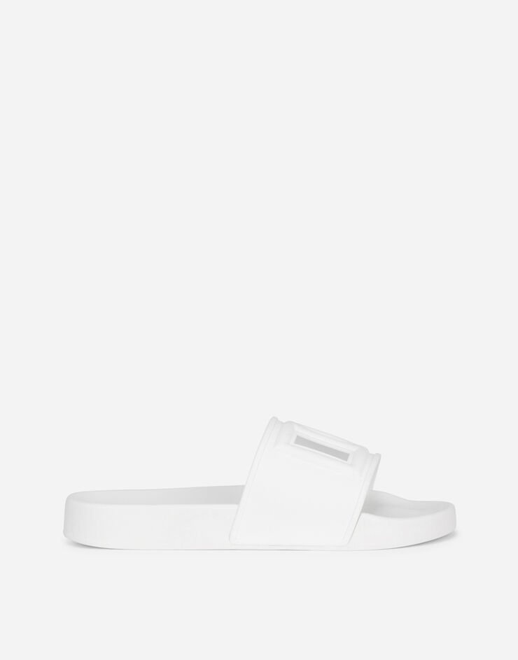 Rubber beachwear sliders with DG logo - 1