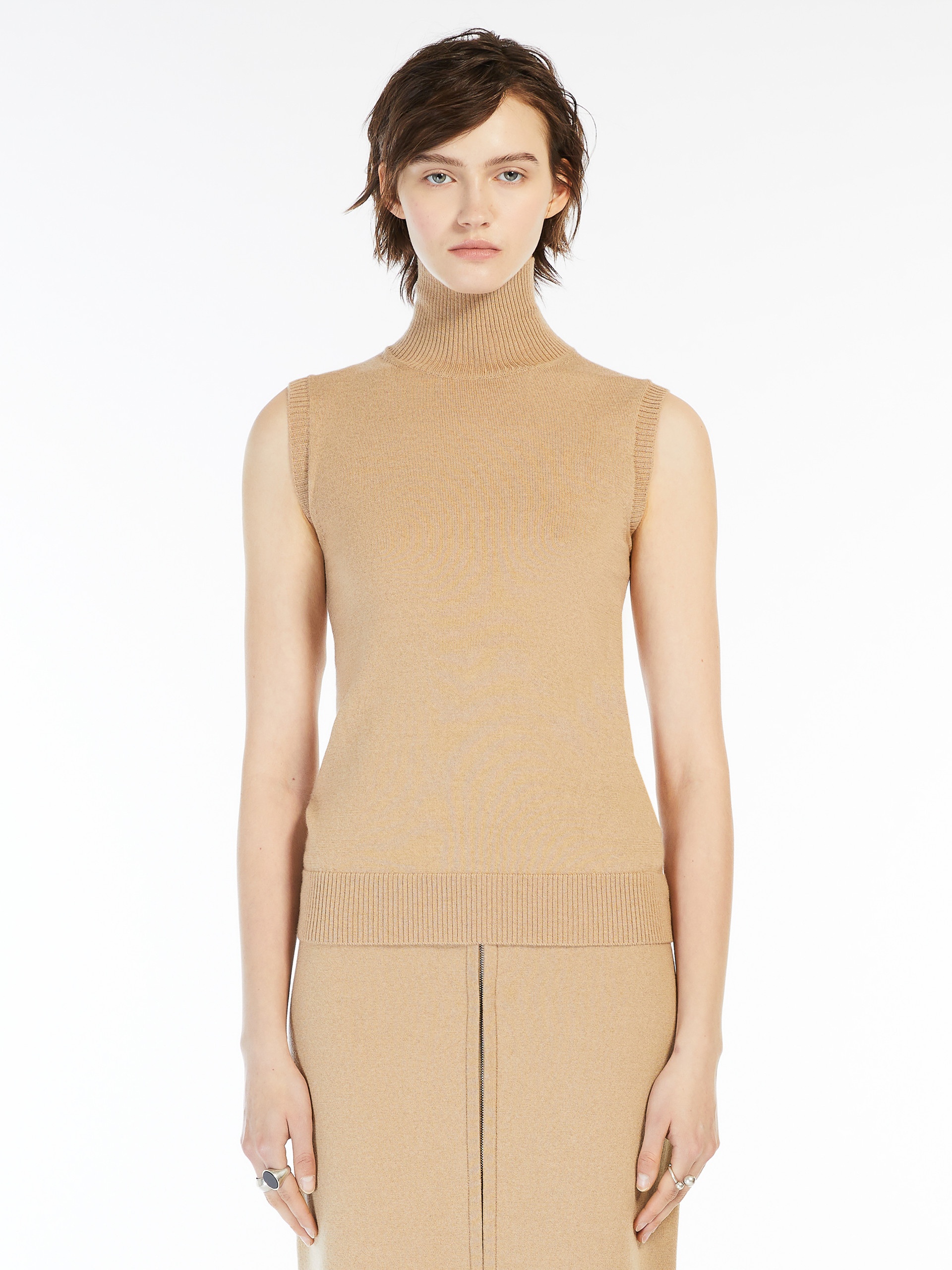 ARDENZA Sleeveless mock polo-neck sweater - 3