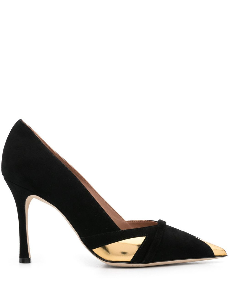 100mm contrasting-panel pumps 1