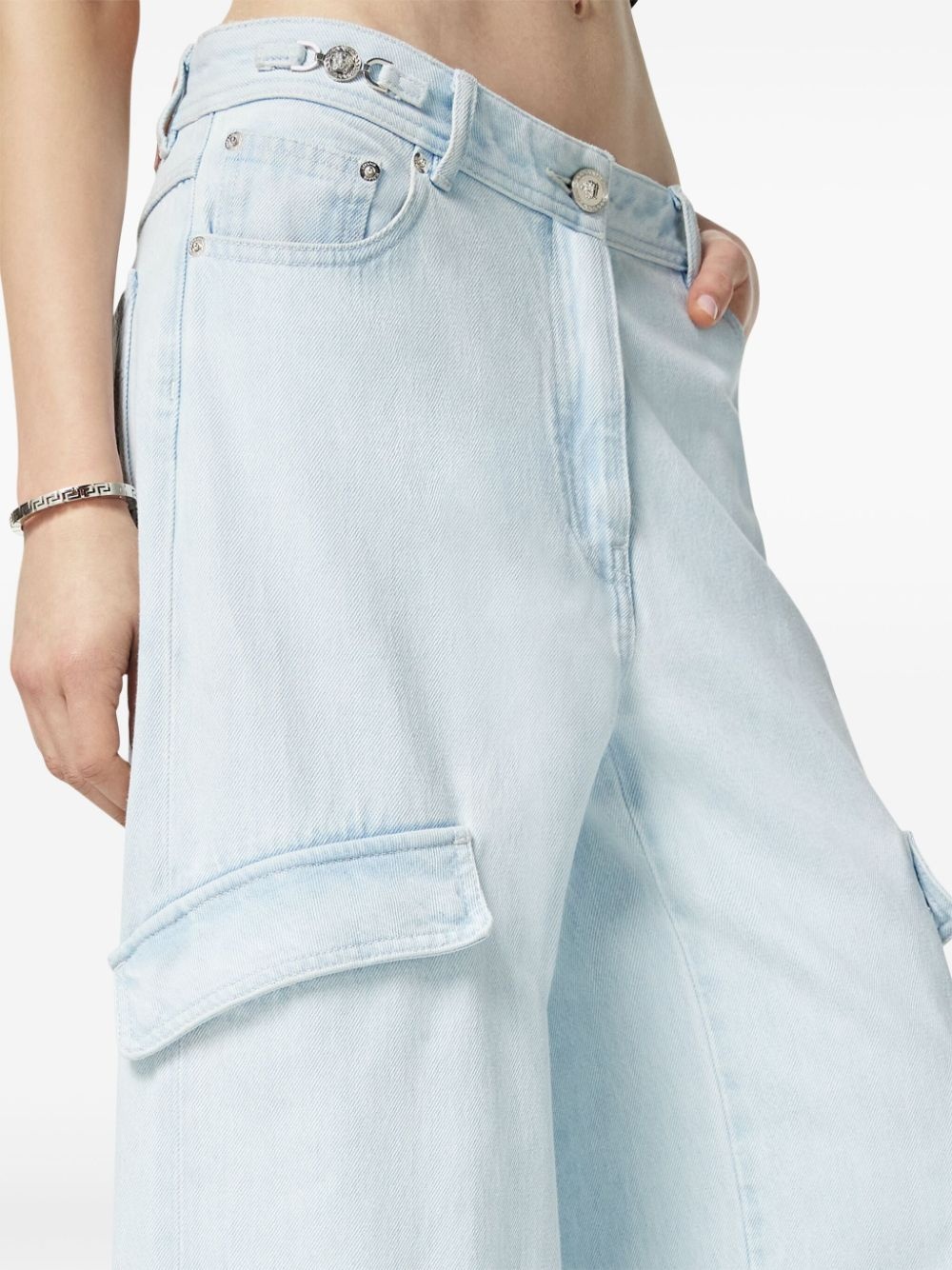 wide-leg cargo jeans - 5