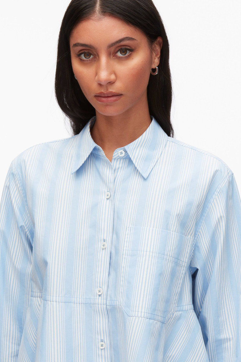 Long Sleeve Striped Flounce Shirt 7