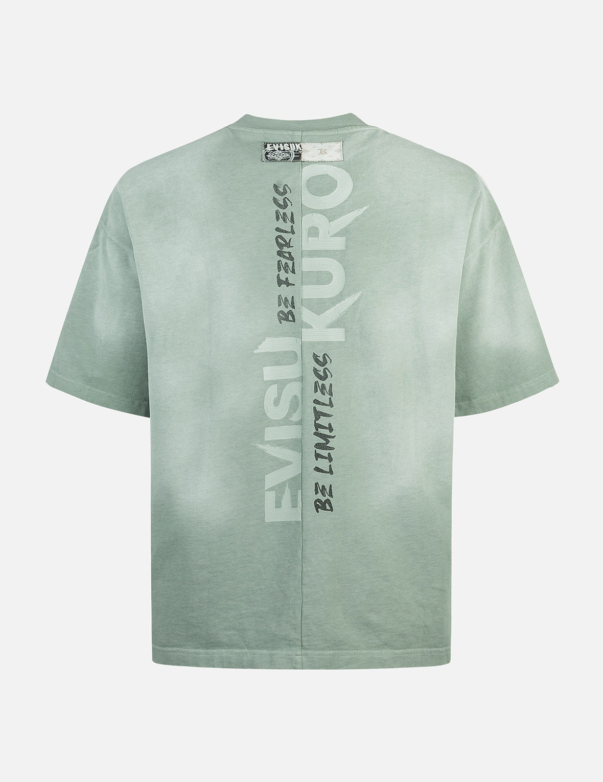 Garment Dyed Calligraphy Logo Print Oversized T-shirt - 2