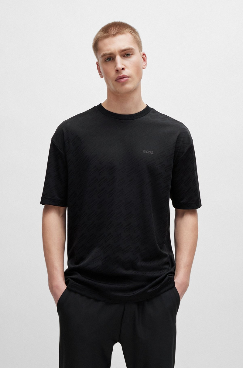 RELAXED-FIT T-SHIRT WITH ALL-OVER MONOGRAM JACQUARD 2