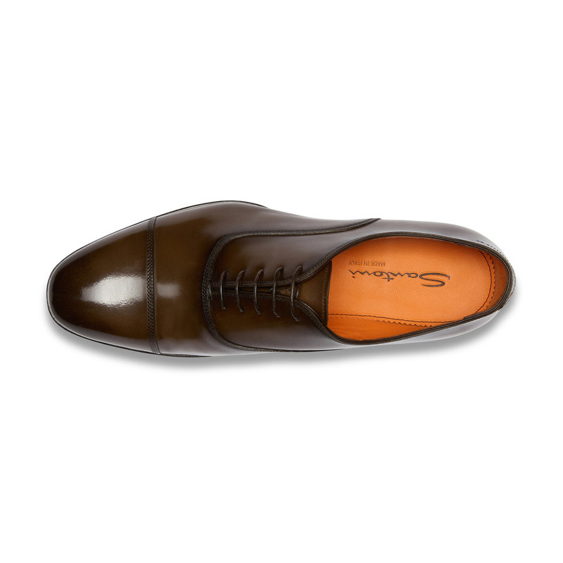 Men's dark brown leather Oxford shoe 5