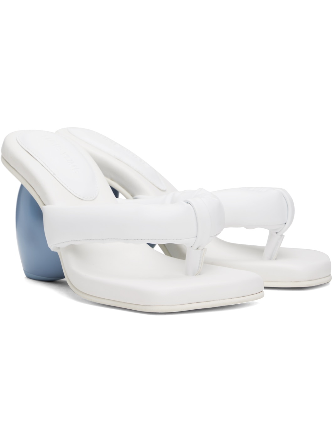 White Love Heeled Sandals - 4