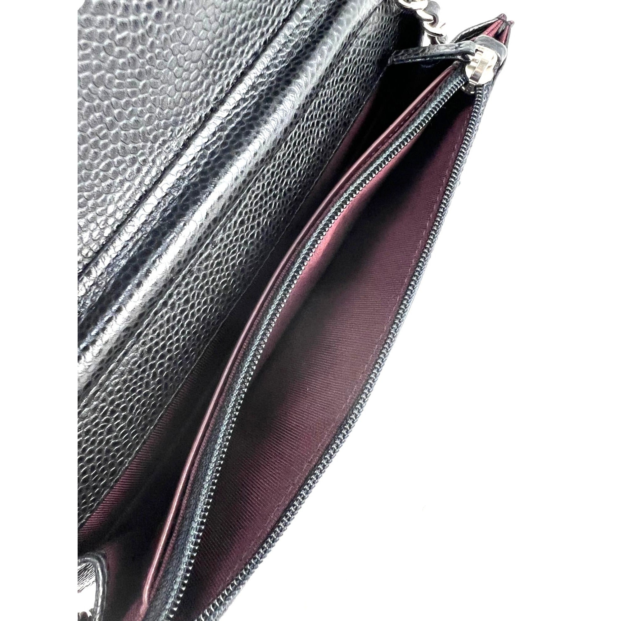 Chanel Quilted Caviar Calfskin Wallet on a Chain Clutch - 9