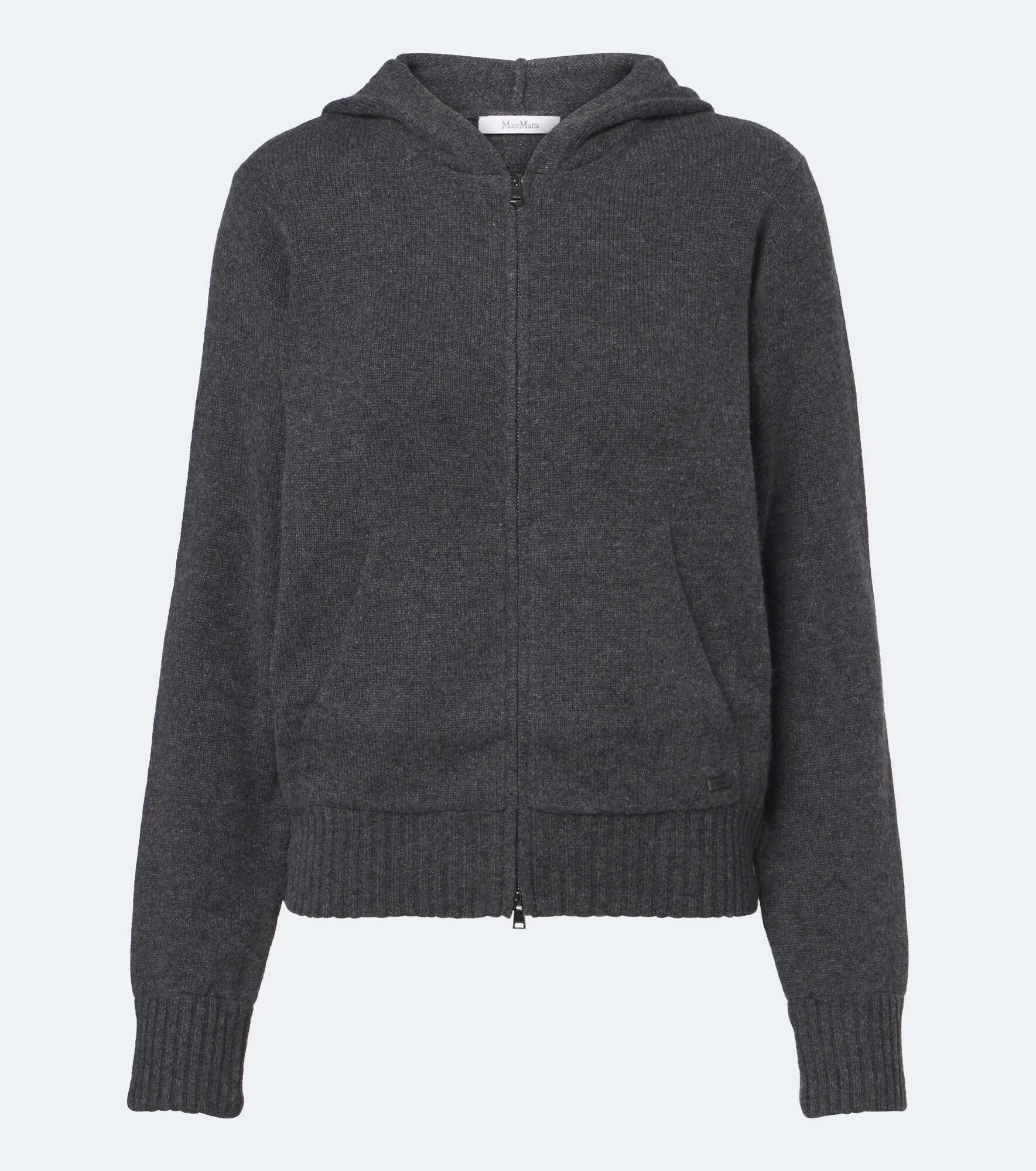 Cashmere zip-up hoodie - 1