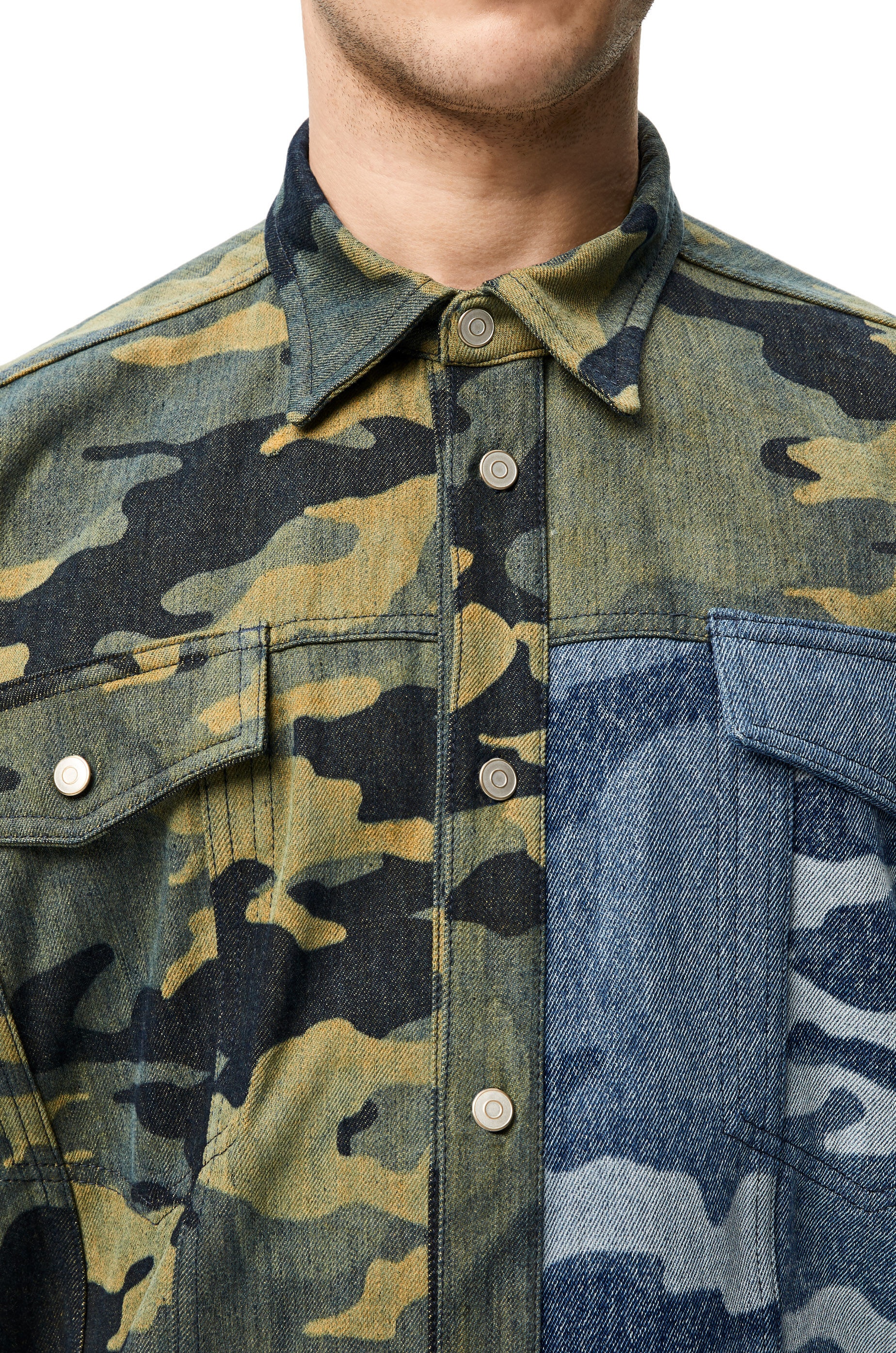 Camouflage shirt in denim - 5