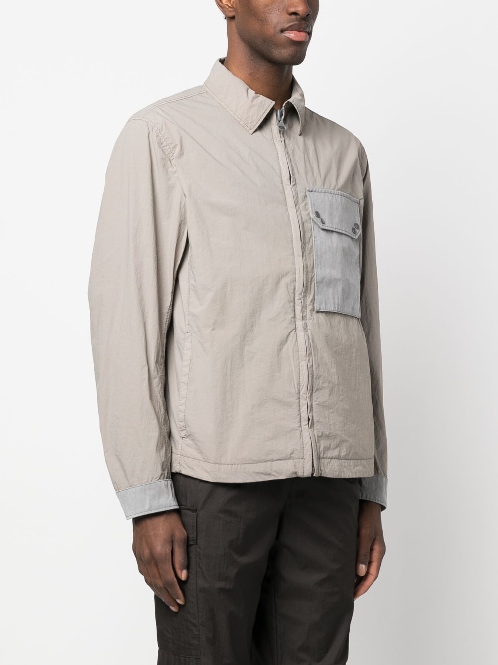zip-up shirt jacket - 3