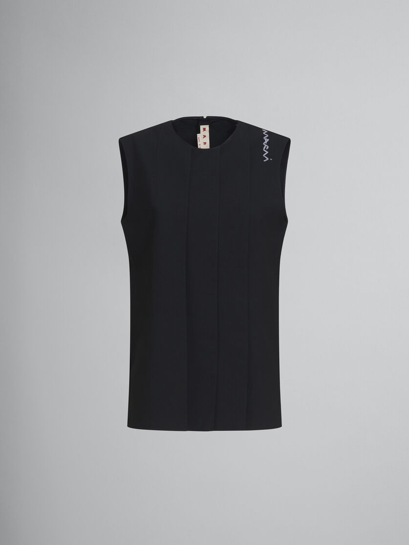 WOOL BLEND TOP WITH MARNI SYMBOL - 1